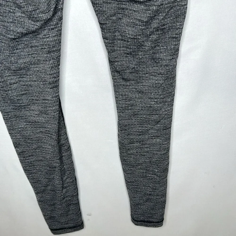 Lululemon Wunder Under Heathered Grey/Black Full Length‎ Leggings. Size 8.